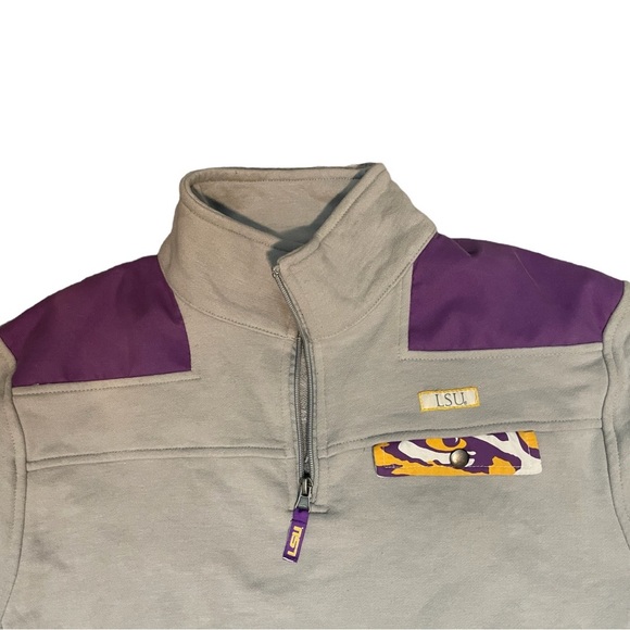 LSU Collegiate Quarter Zip Pullover Jacket - Picture 3 of 10